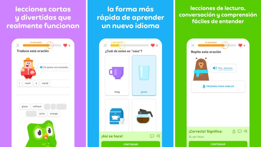 Duolingo transforma el aprendizaje del inglés en un juego.